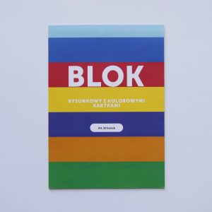 Blok-rysunkowy z kolorowymi kartkami A4, 20 kartek